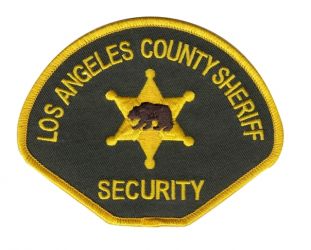 LOS ANGELES COUNTY SHERIFF "SECURITY" Shoulder Patch